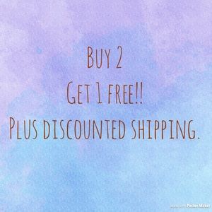 Buy two get one free!